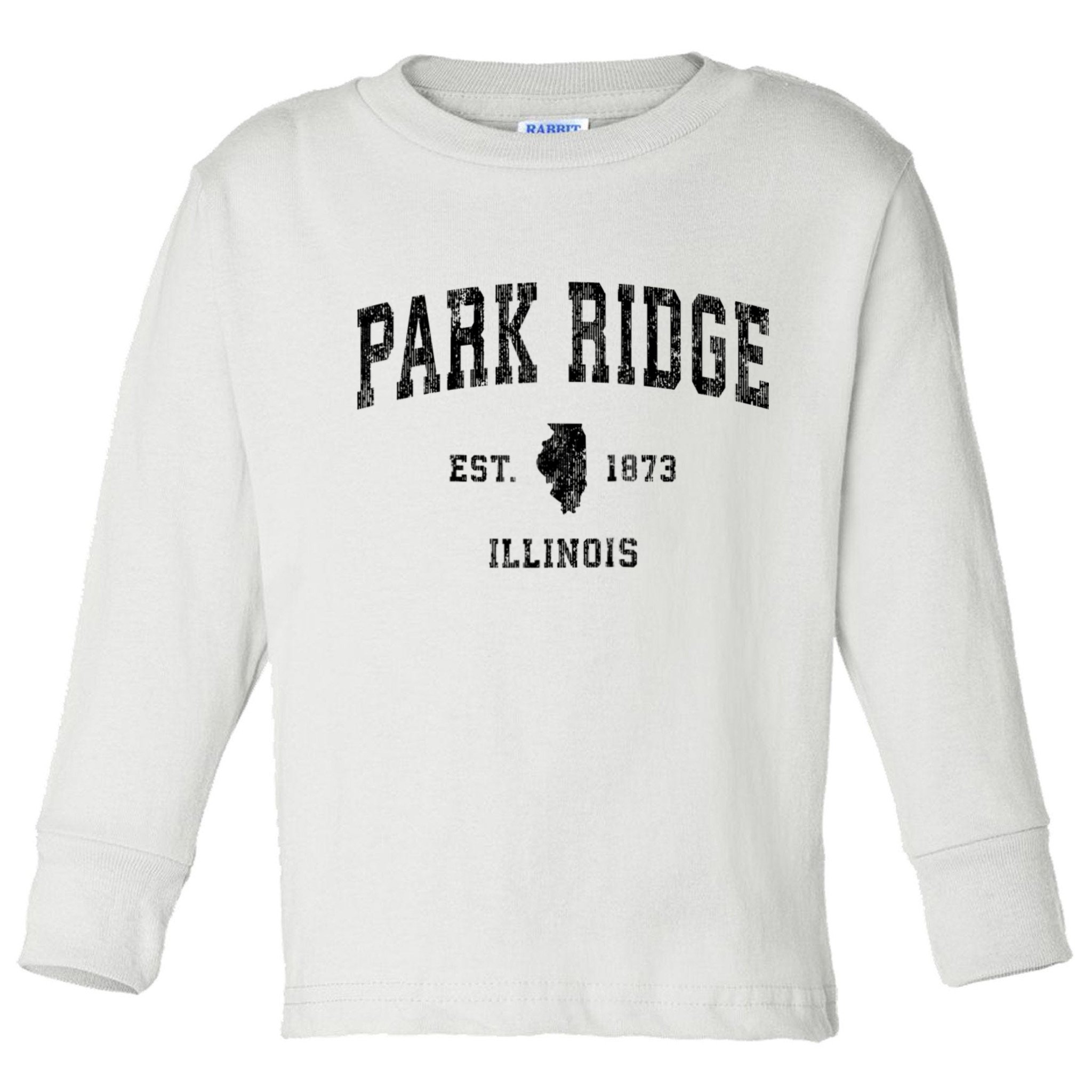 Park Ridge Illinois Il Vintage Established Sports Design Toddler Long Sleeve Shirt