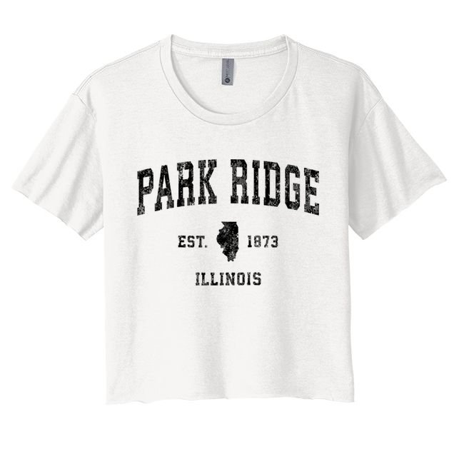 Park Ridge Illinois Il Vintage Established Sports Design Women's Crop Top Tee