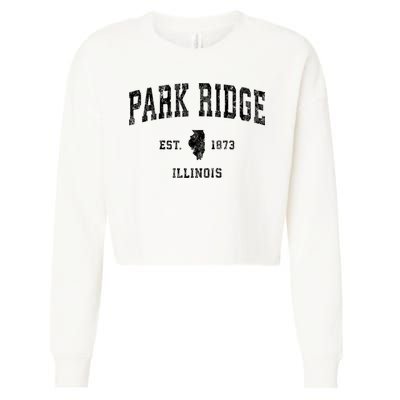 Park Ridge Illinois Il Vintage Established Sports Design Cropped Pullover Crew