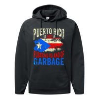 Puerto Rico Is Not A Floating Island Of Garbage Performance Fleece Hoodie