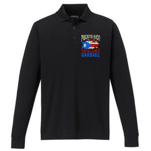 Puerto Rico Is Not A Floating Island Of Garbage Performance Long Sleeve Polo