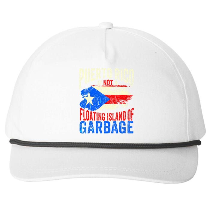 Puerto Rico Is Not A Floating Island Of Garbage Snapback Five-Panel Rope Hat