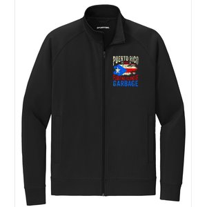 Puerto Rico Is Not A Floating Island Of Garbage Stretch Full-Zip Cadet Jacket