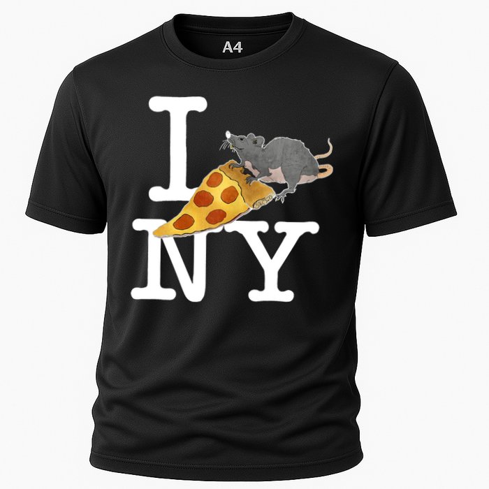 Pizza Rat I Loves New York Pizza Ironic Cooling Performance Crew T-Shirt