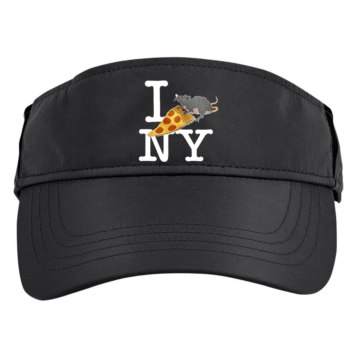 Pizza Rat I Loves New York Pizza Ironic Adult Drive Performance Visor