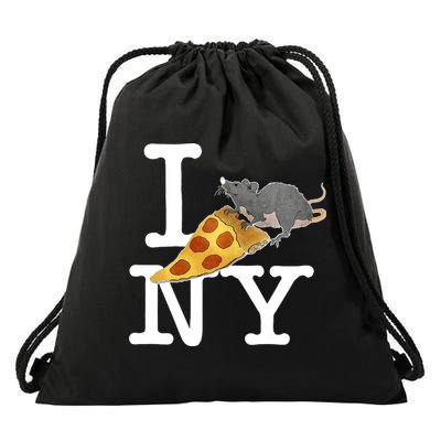 Pizza Rat I Loves New York Pizza Ironic Drawstring Bag