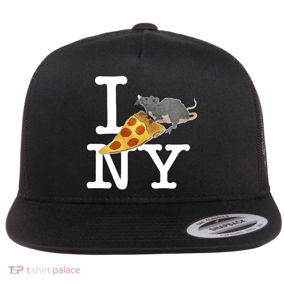 Pizza Rat I Loves New York Pizza Ironic Flatbill Hat