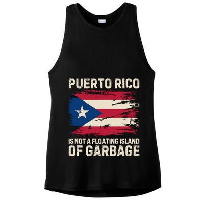 Puerto Rico Is Not A Floating Island Of Garbage Ladies PosiCharge Tri-Blend Wicking Tank