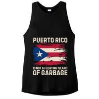 Puerto Rico Is Not A Floating Island Of Garbage Ladies PosiCharge Tri-Blend Wicking Tank