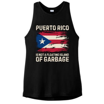 Puerto Rico Is Not A Floating Island Of Garbage Ladies PosiCharge Tri-Blend Wicking Tank