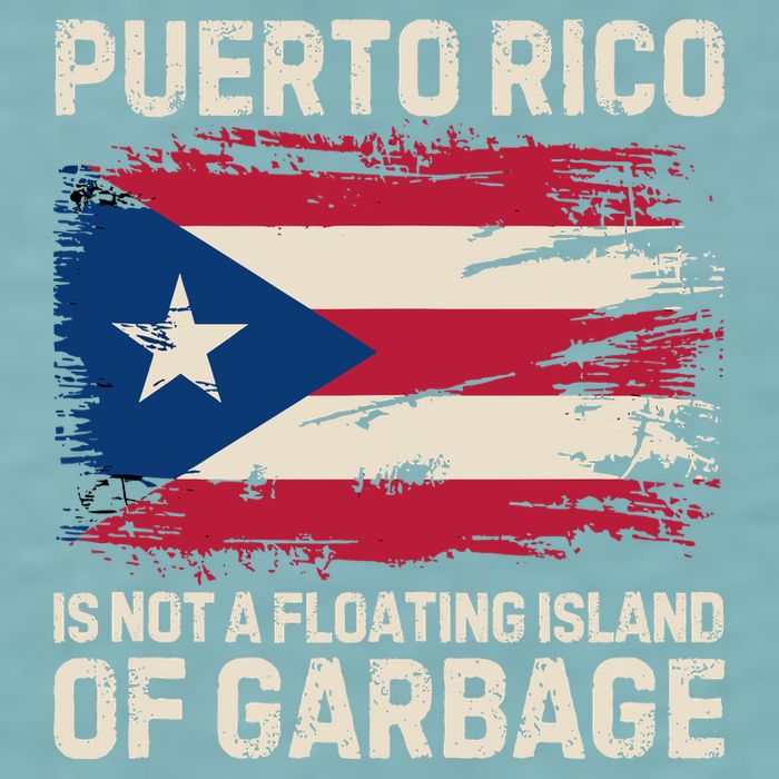 Puerto Rico Is Not A Floating Island Of Garbage Sueded Cloud Jersey T-Shirt