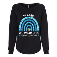 Puzzle Rainbow In April We Wear Blue Autism Awareness Month Womens California Wash Sweatshirt