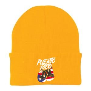 Puerto Rico In Boxing Gloves Hispanic Boxing Fighter Cool Gift Knit Cap Winter Beanie