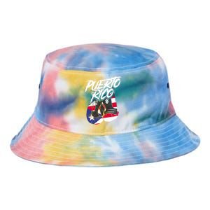 Puerto Rico In Boxing Gloves Hispanic Boxing Fighter Cool Gift Tie Dye Newport Bucket Hat