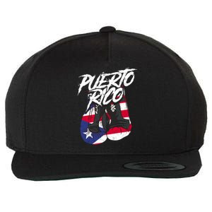 Puerto Rico In Boxing Gloves Hispanic Boxing Fighter Cool Gift Wool Snapback Cap