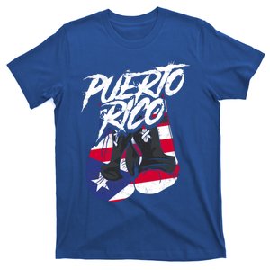 Puerto Rico In Boxing Gloves Hispanic Boxing Fighter Cool Gift T-Shirt