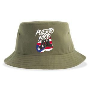 Puerto Rico In Boxing Gloves Hispanic Boxing Fighter Cool Gift Sustainable Bucket Hat