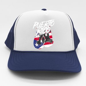 Puerto Rico In Boxing Gloves Hispanic Boxing Fighter Cool Gift Trucker Hat