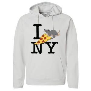 Pizza Rat Ironic Performance Fleece Hoodie