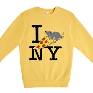 Pizza Rat Ironic Premium Crewneck Sweatshirt