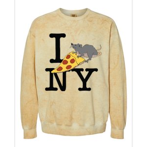 Pizza Rat Ironic Colorblast Crewneck Sweatshirt