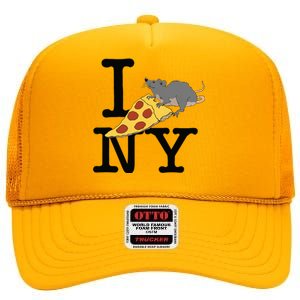 Pizza Rat Ironic High Crown Mesh Back Trucker Hat