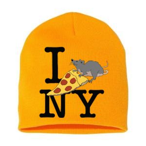 Pizza Rat Ironic Short Acrylic Beanie