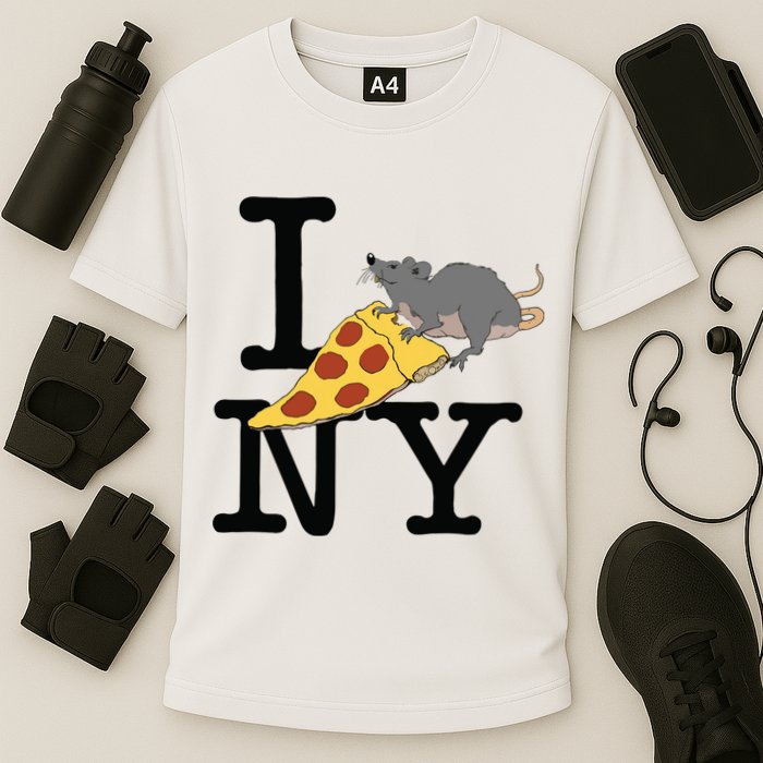 Pizza Rat Ironic Cooling Performance Crew T-Shirt