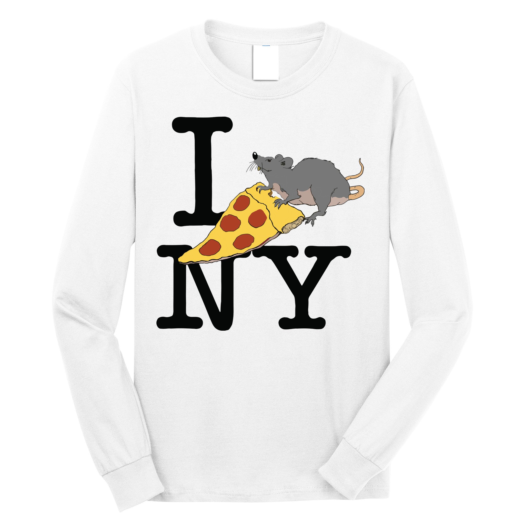 Pizza Rat Ironic Long Sleeve Shirt