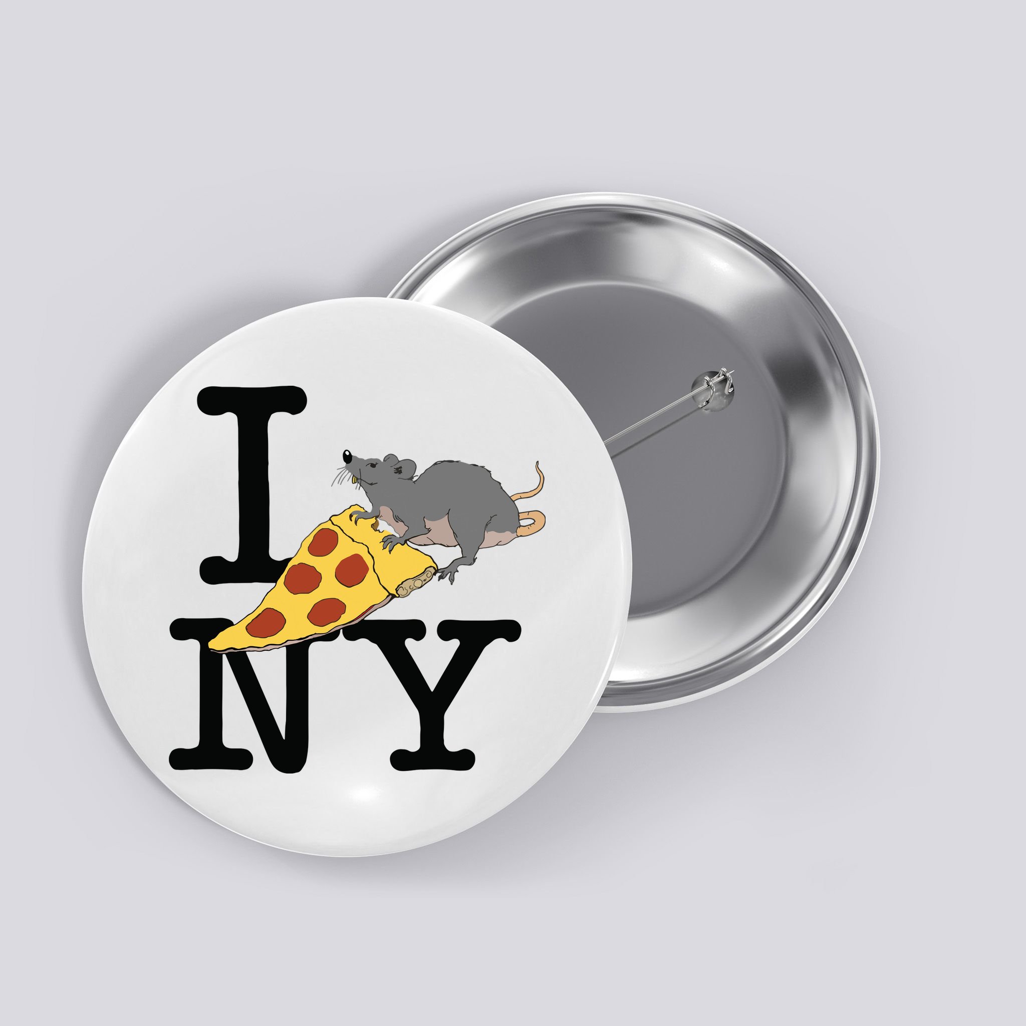 Pizza Rat Ironic Button