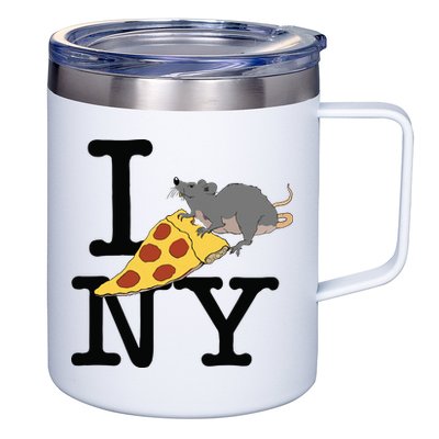 Pizza Rat Ironic 12oz Stainless Steel Coffee Mug