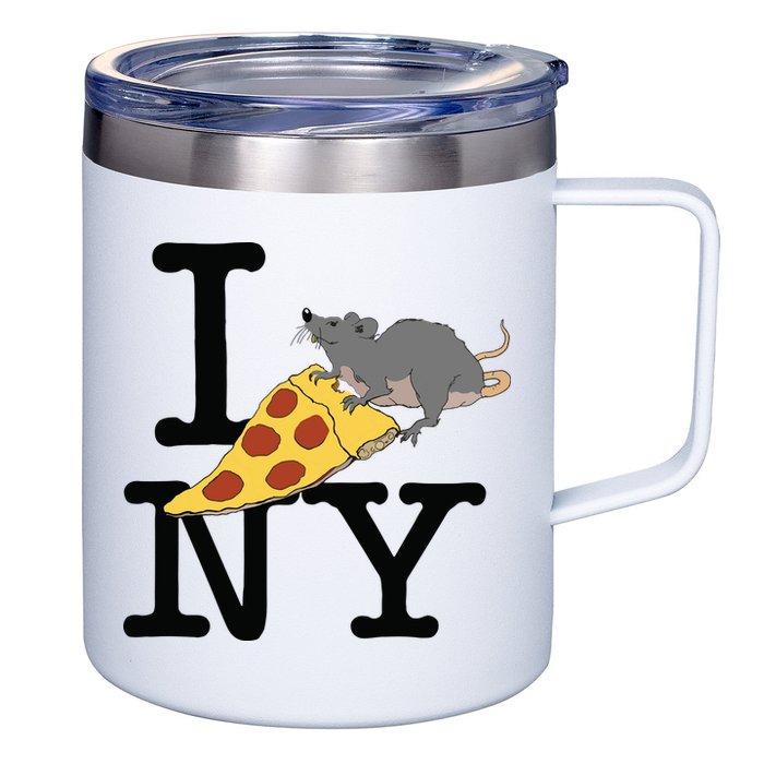 Pizza Rat Ironic 12oz Stainless Steel Coffee Mug