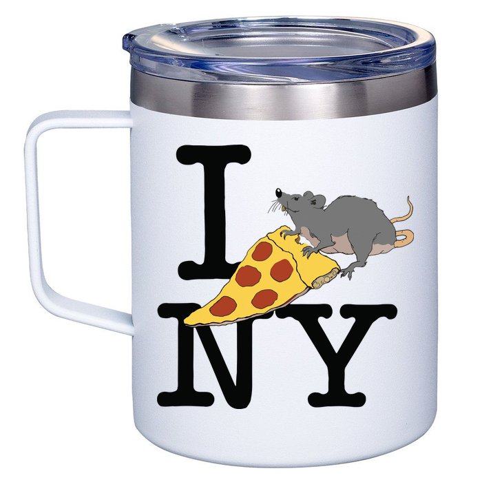 Pizza Rat Ironic 12oz Stainless Steel Coffee Mug