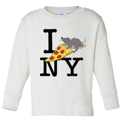 Pizza Rat Ironic Toddler Long Sleeve Shirt
