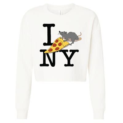 Pizza Rat Ironic Cropped Pullover Crew