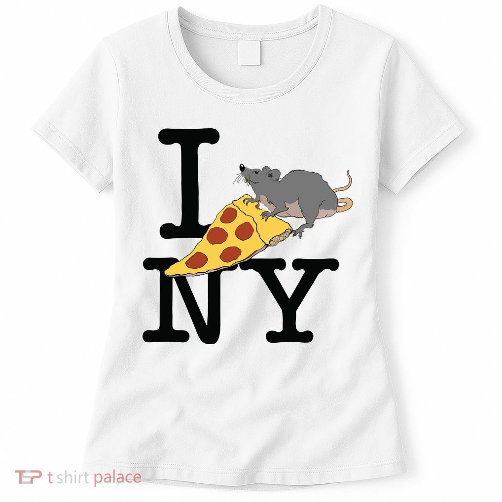 Pizza Rat Ironic Womens T-Shirt