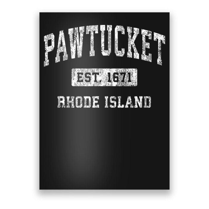 Pawtucket Rhode Island Ri Vintage Established Sports Poster