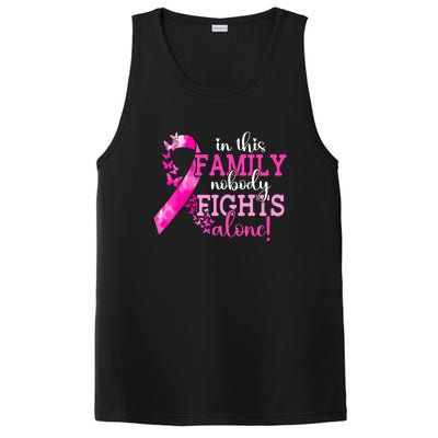 Pink Ribbon In This Family Nobody Fights Alone Breast Cancer Awareness Gift PosiCharge Competitor Tank