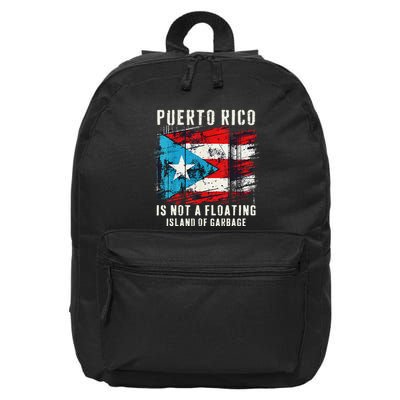Puerto Rico Is Not A Floating Island Of Garbage Flag 16 in Basic Backpack