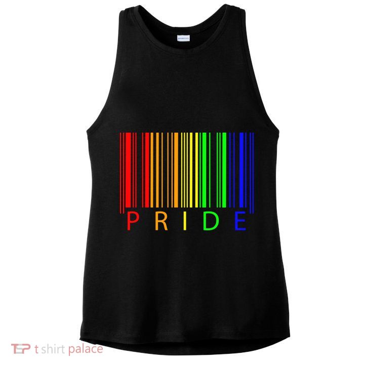Pride Barcode LGBTQ Ladies PosiCharge Tri-Blend Wicking Tank
