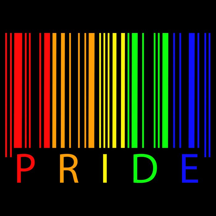 Pride Barcode LGBTQ V-Neck T-Shirt