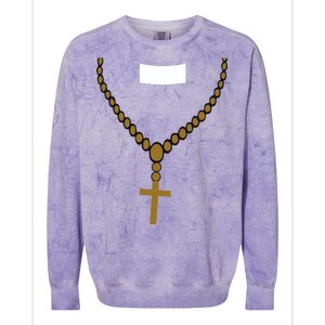 Priest Costume Cross Religion Colorblast Crewneck Sweatshirt