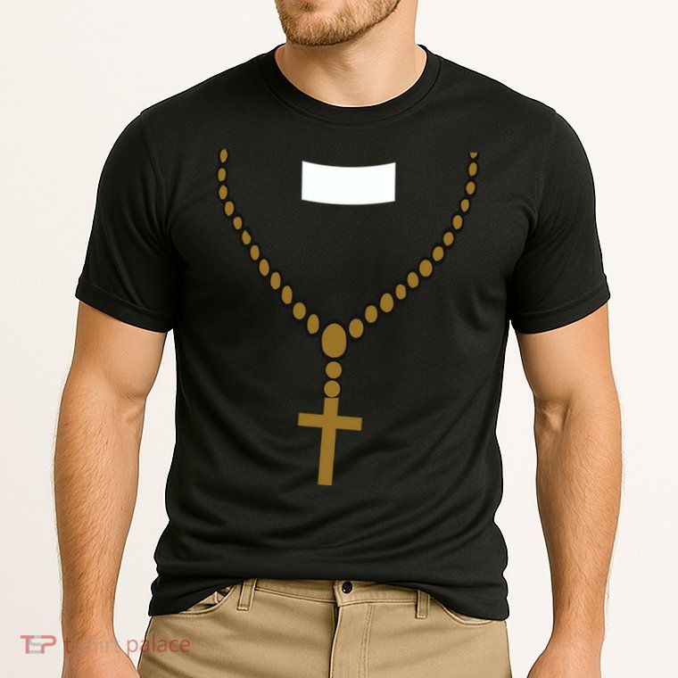 Priest Costume Cross Religion Performance Shirt