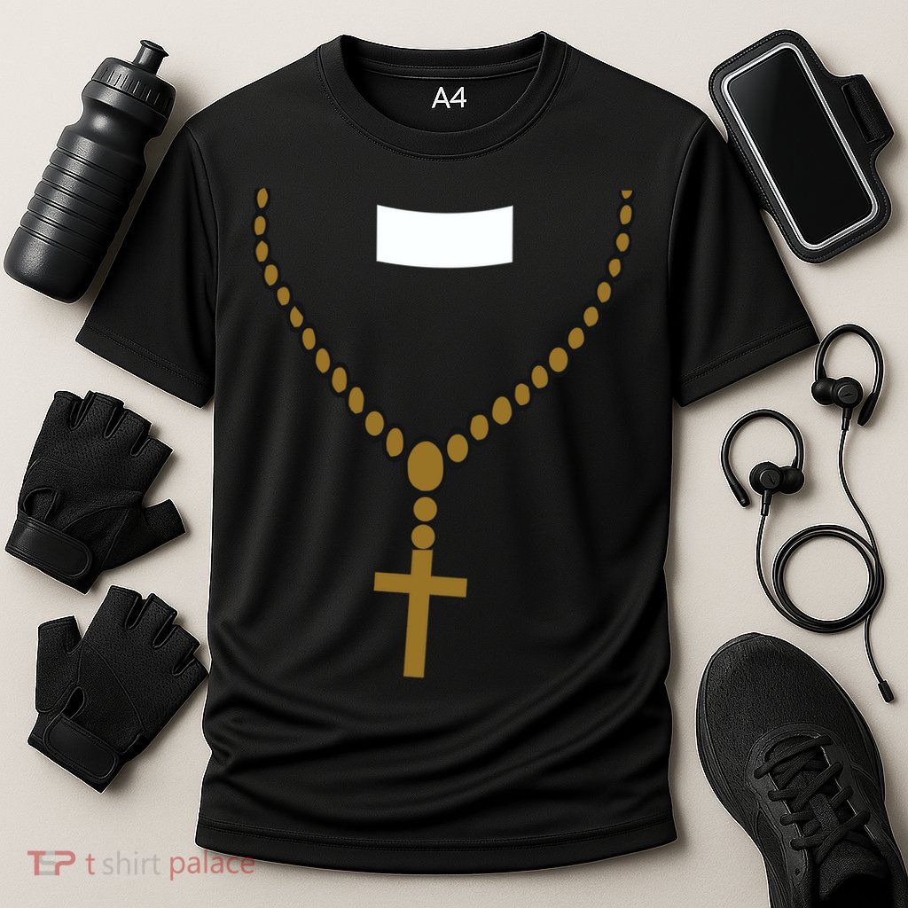 Priest Costume Cross Religion Performance Shirt