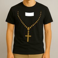 Priest Costume Cross Religion T-Shirt