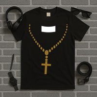 Priest Costume Cross Religion T-Shirt