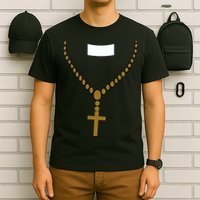 Priest Costume Cross Religion T-Shirt