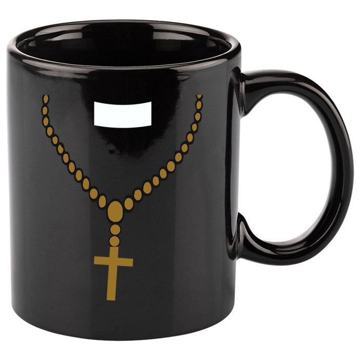 Priest Costume Cross Religion 11oz C Handle Ceramic Mug