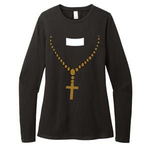 Priest Costume Cross Religion Womens CVC Long Sleeve Shirt