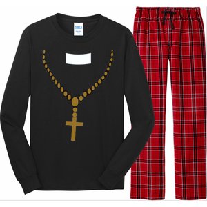 Priest Costume Cross Religion Long Sleeve Pajama Set